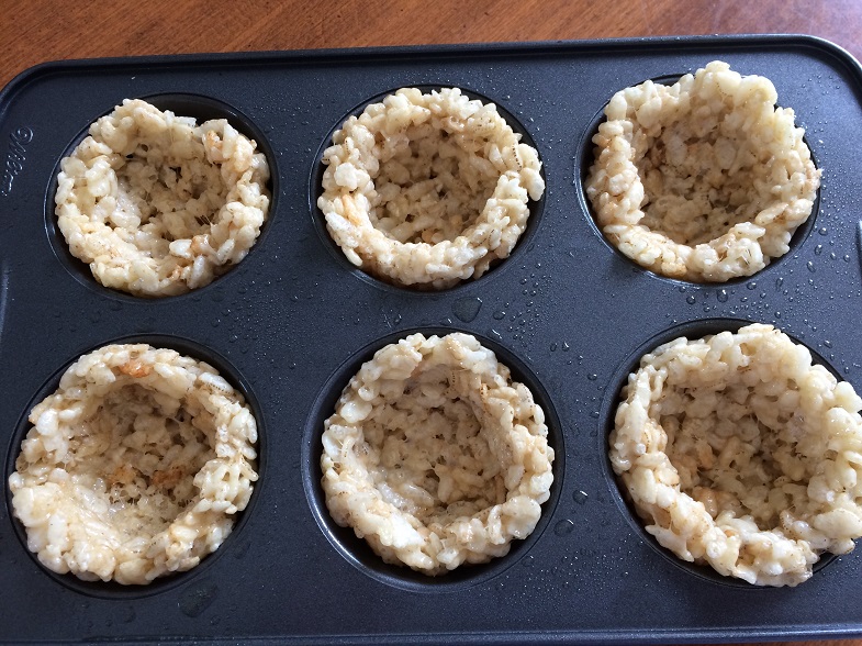 empty nests in muffin tin