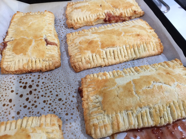 baked gf poptarts on baking tray