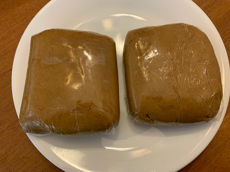 gingerbread dough ready for fridge