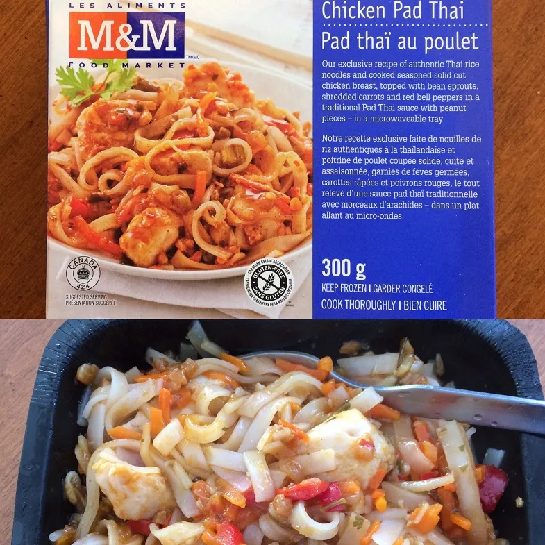 m & m's gluten free individual serving of pad thai