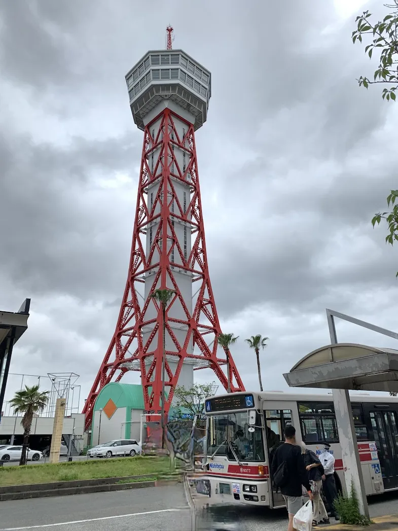 Hakata Port Tower in Fukuoka Japan