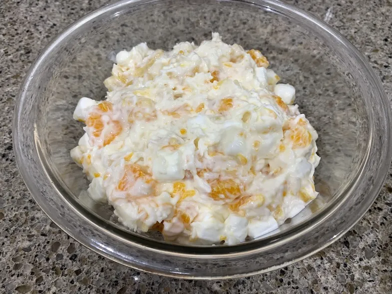 Ambrosia Salad in a bowl