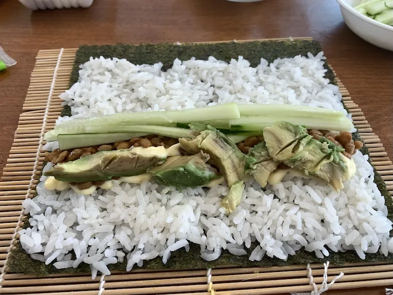 avocado on rice