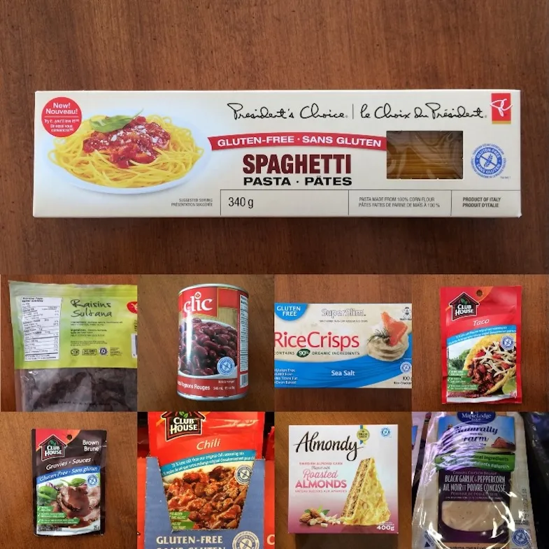 examples of gluten-free products with the Canadian Celiac Association gluten-free certified logo on them