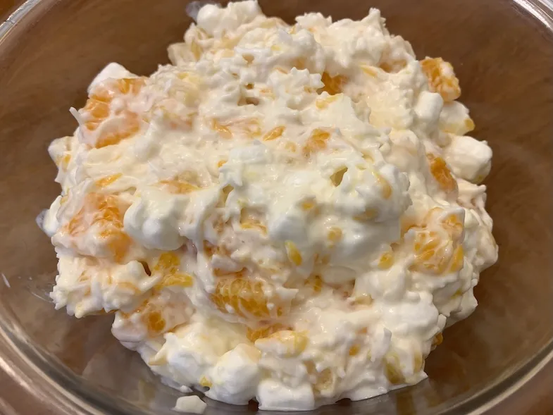 close up of Ambrosia Salad