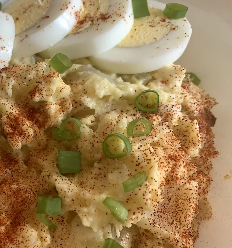 gluten free potato salad in a bowl