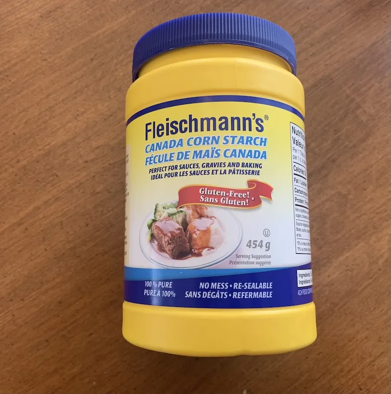 Fleischmann's corn starch front label showing Gluten-Free