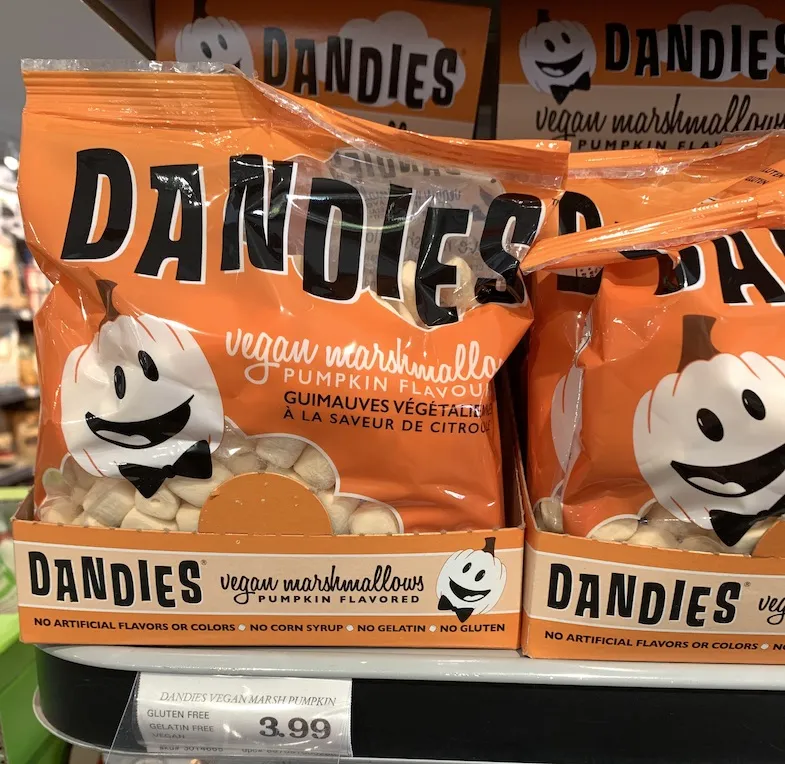 Gluten-free Pumpkin flavoured Dandies Mini Marshmallows