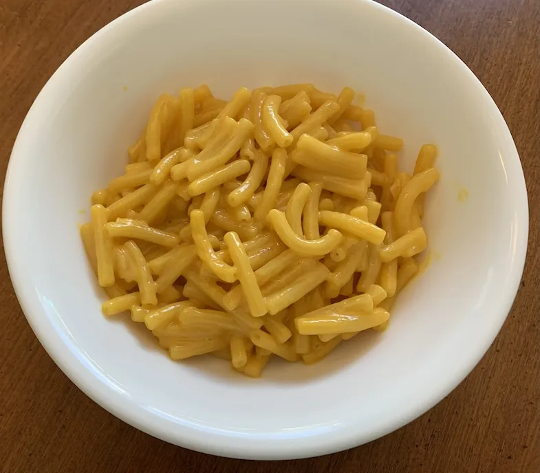 gluten-free Kraft Dinner in a bowl