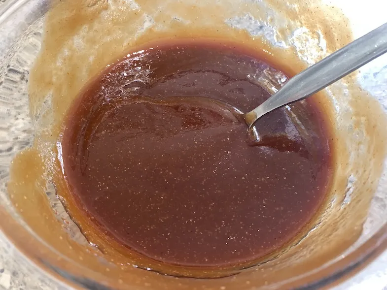 homemade gluten-free Okonomiyaki sauce in a bowl