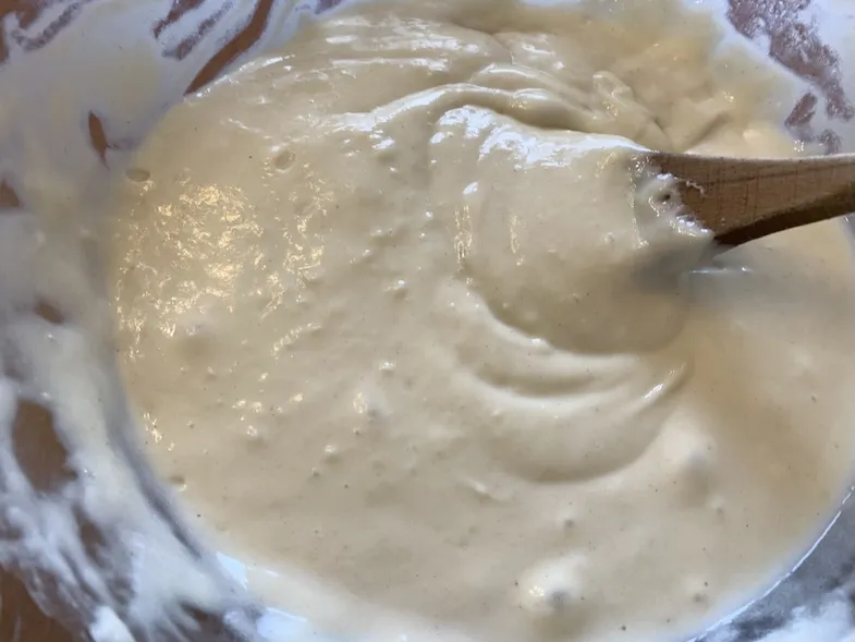 gluten-free pancake batter in a bowl