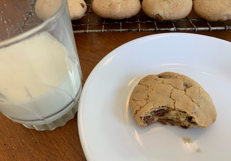 half cup milk and cookie