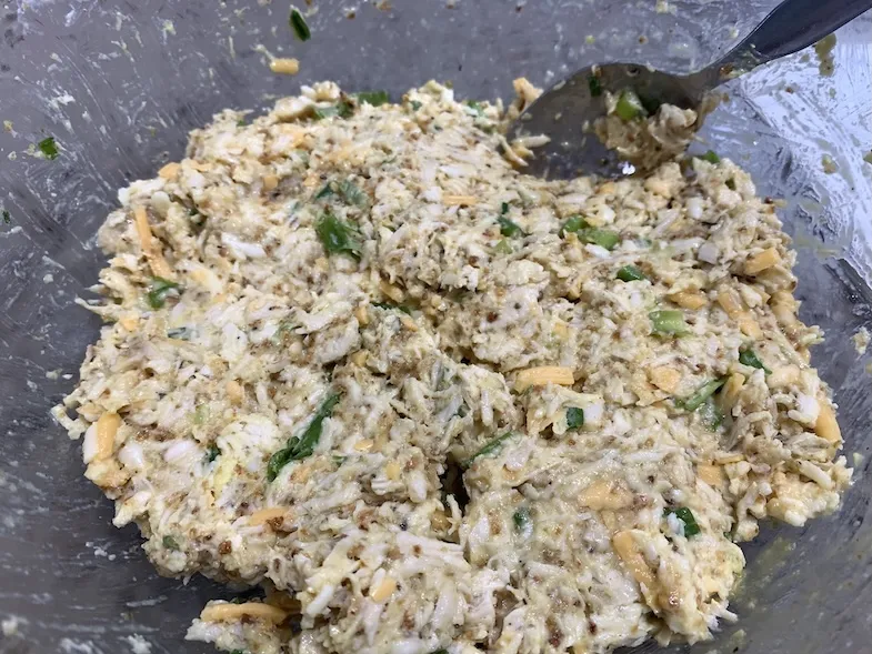 gluten-free leftover chicken mixture in a bowl