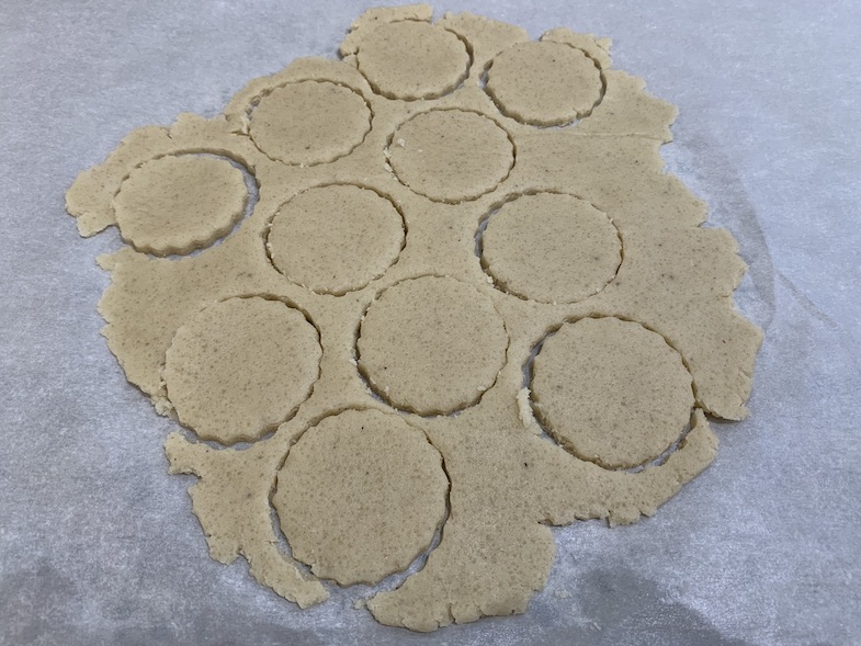 lillybean gluten-free cookie dough rolled out and cut in shapes