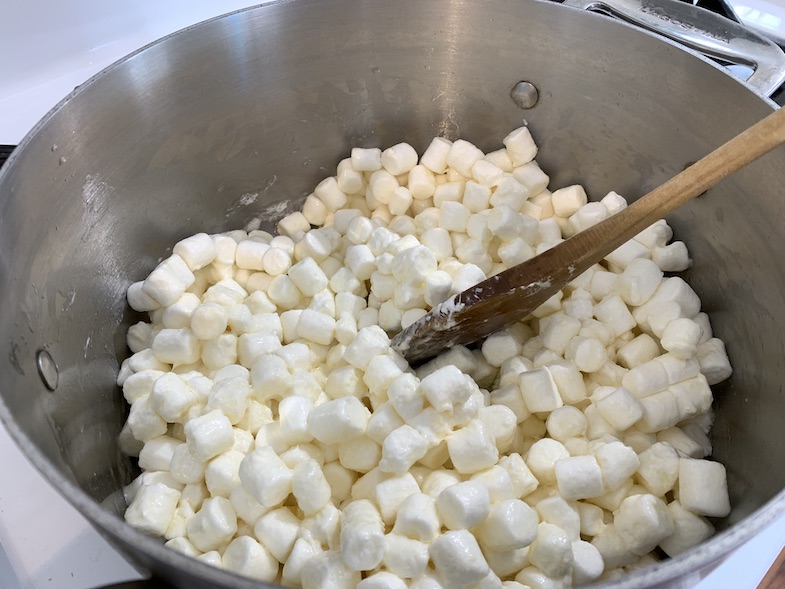 marshmallows and butter mixture