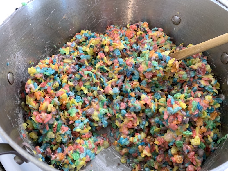 fruity pebbles marshmallow squares mixed