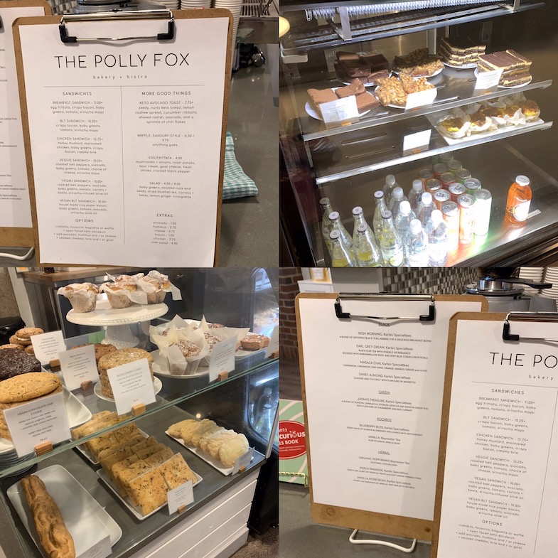 Polly Fox Menu and Display Case