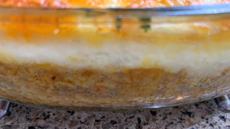 side view of casserole