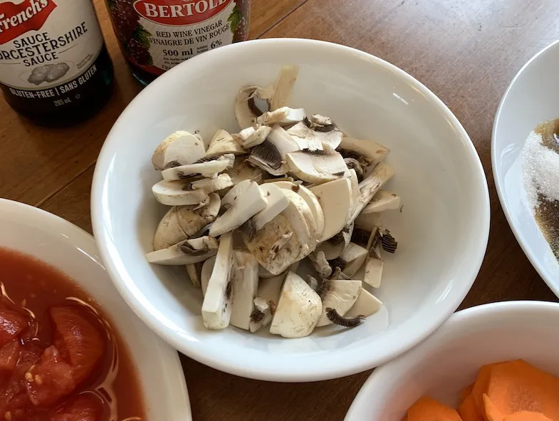 sliced mushrooms