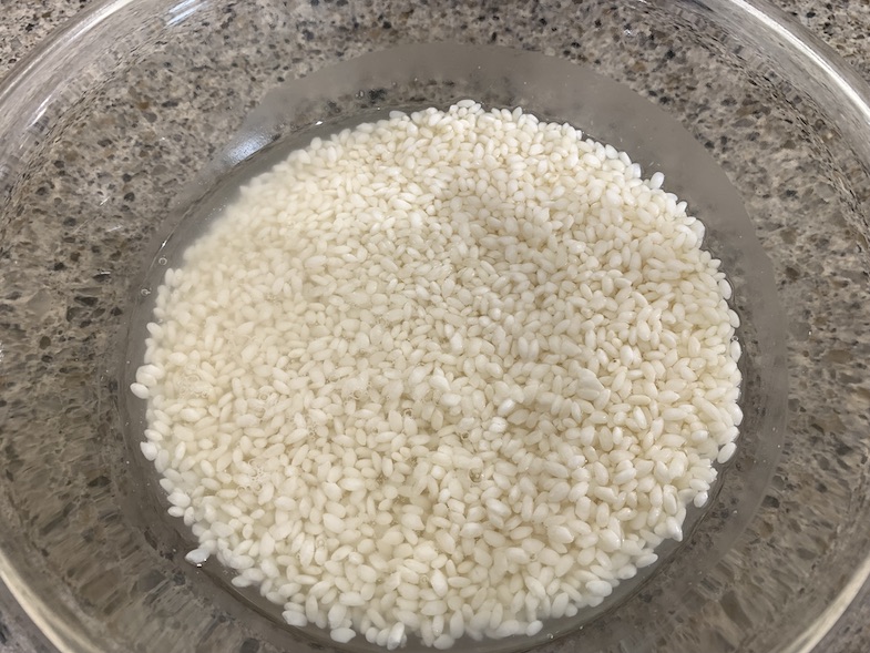 soaked rice