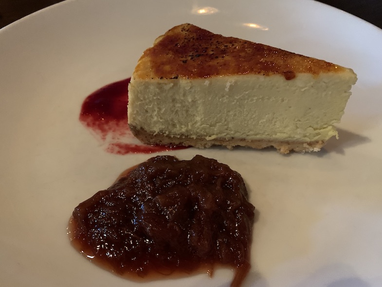 stilton cheesecake at Notable