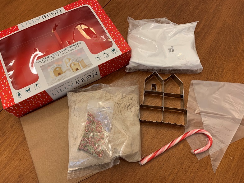 opened gingerbread house kit