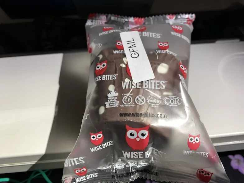 Wisebites Muffin in it's packaging